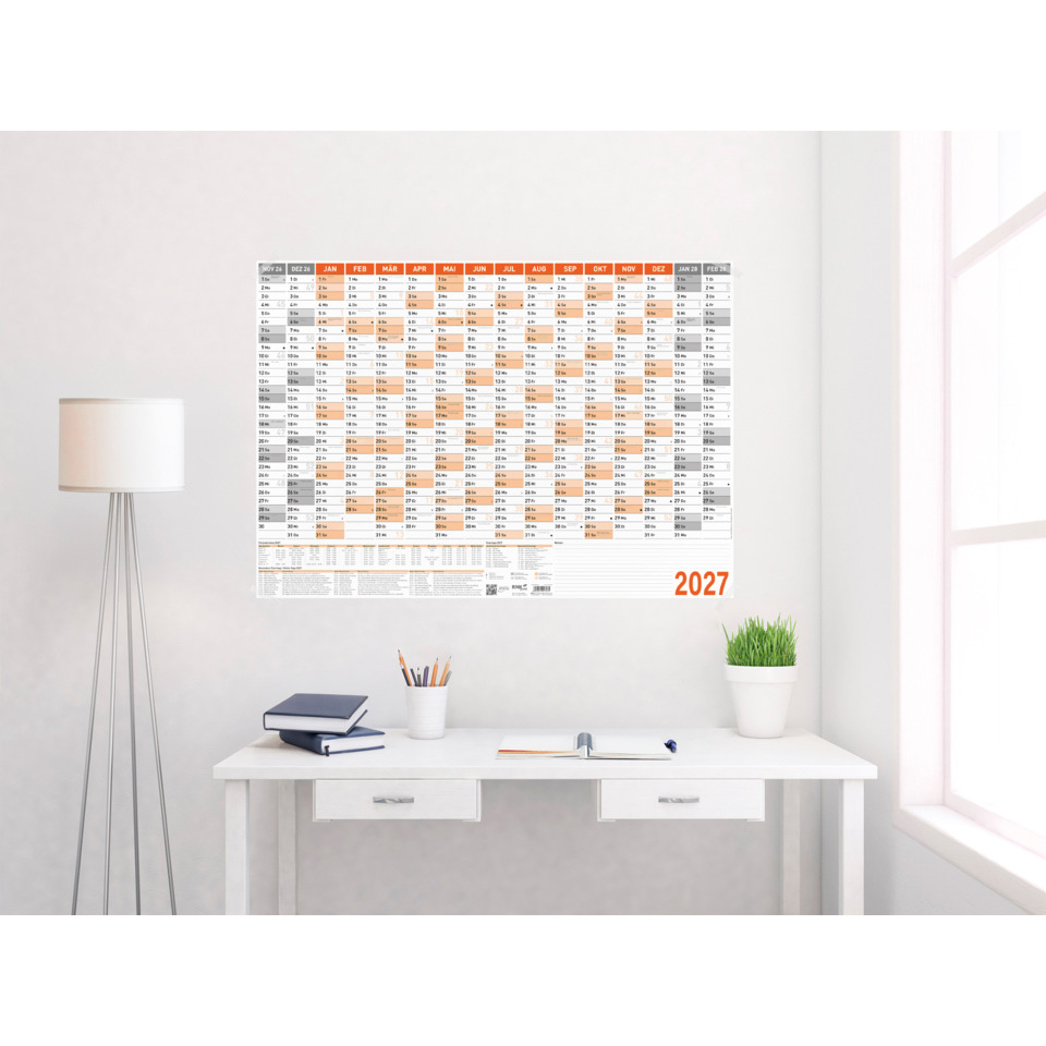kalender, wandkalender, 2027, poster, arbeitsplatz