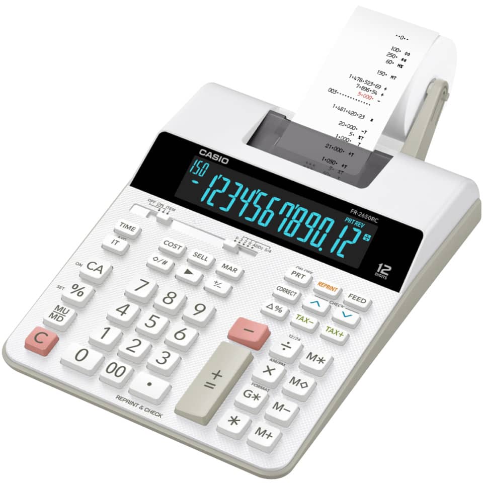 Taschenrechner, Casio, Schreibtischrechner, LED-Anzeige, Tastatur