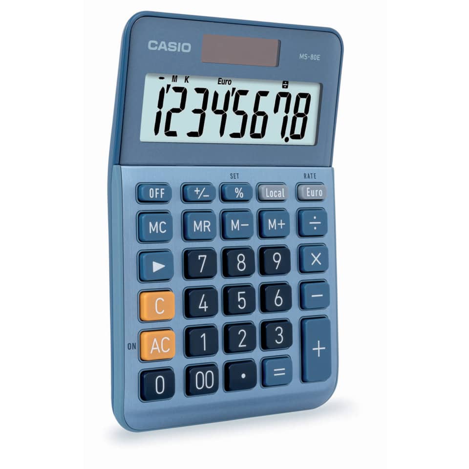 Taschenrechner, Casio, LED-Anzeige, Standardgröße, Tastatur