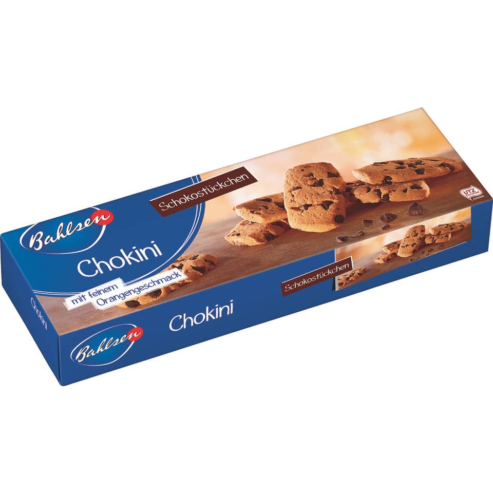 Chokini, Schokostückchen, Orangenschmack, Kekse, Biskuit