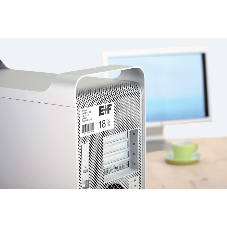 Mini-PC, Tower PC, Metallgitter, Rückseite I/O, Erweiterungssteckplätze, Computer, Desktop, Turm, Perforiert, Etikett