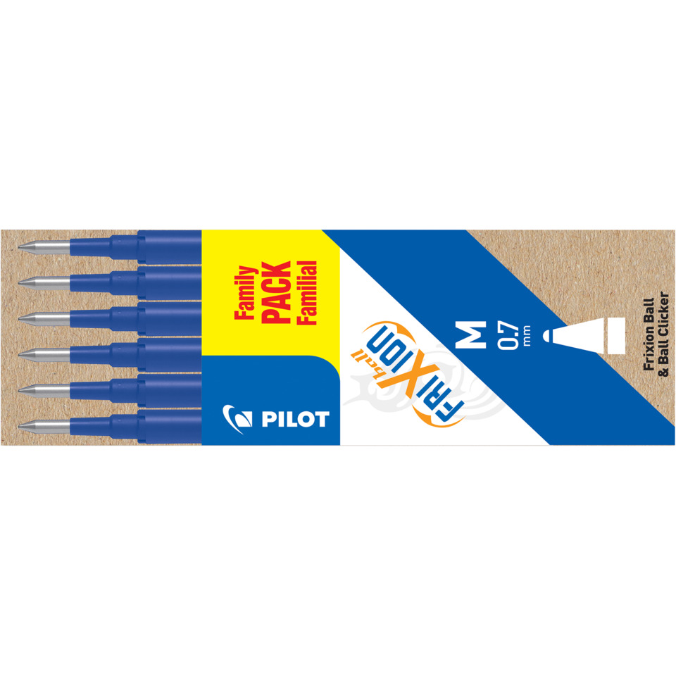 Kugelschreiberminen, Klarer Kunststoff, Blau, Kreuzminen, Frixion Ball, Kugelschreiberminen, Spitzenpackung, Minenpaket, Druckminen, Bleistiftminen