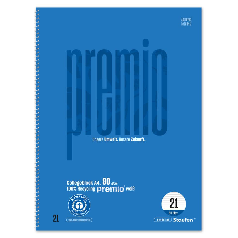notebook, spiral-bound, blue, A4, College-ruled?
