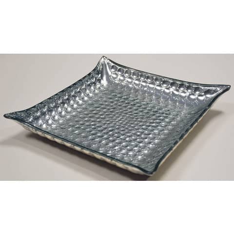 Glasteller, 26x26cm, silber PBS 48419