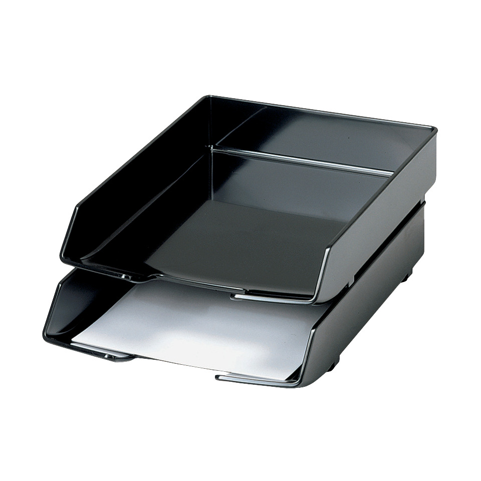 Briefablage WAVE EXCLUSIV, DIN A4/C4, stapelbar, stabil, schwarz HAN 1028-13