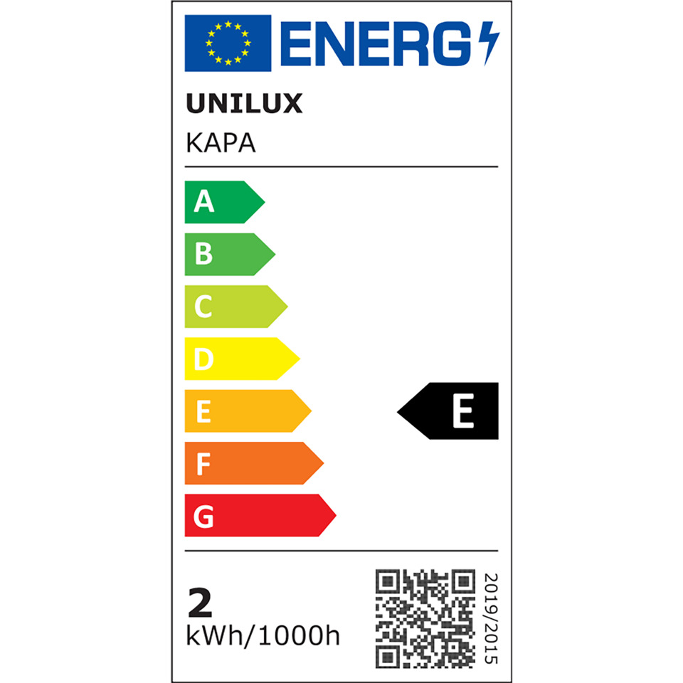 energy label, kapa, kWh/1000h, eu energy rating, quadrat barcode