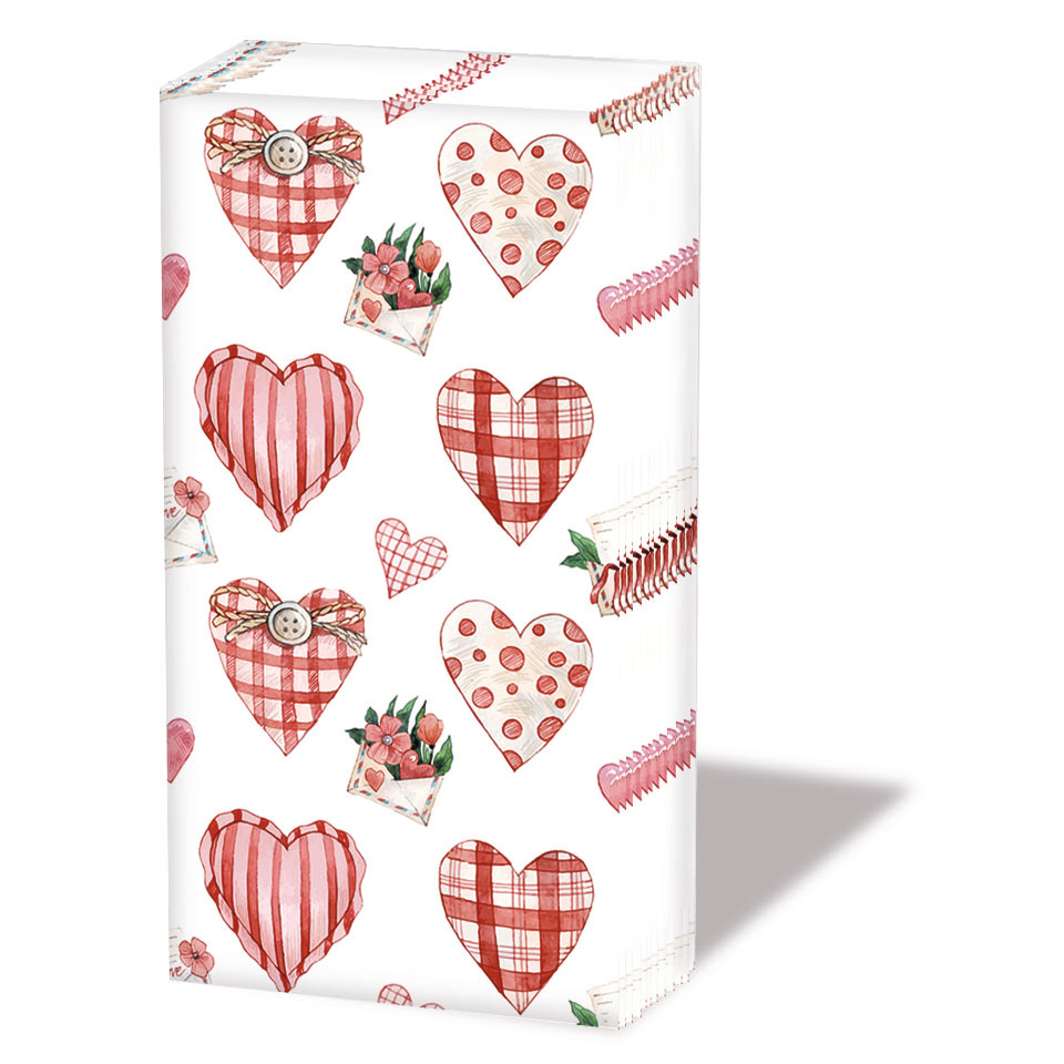 Herz Muster, Valentinstag Geschenkpapier, Papierverpackung, Rotes Herzmuster, Geschenkpapier