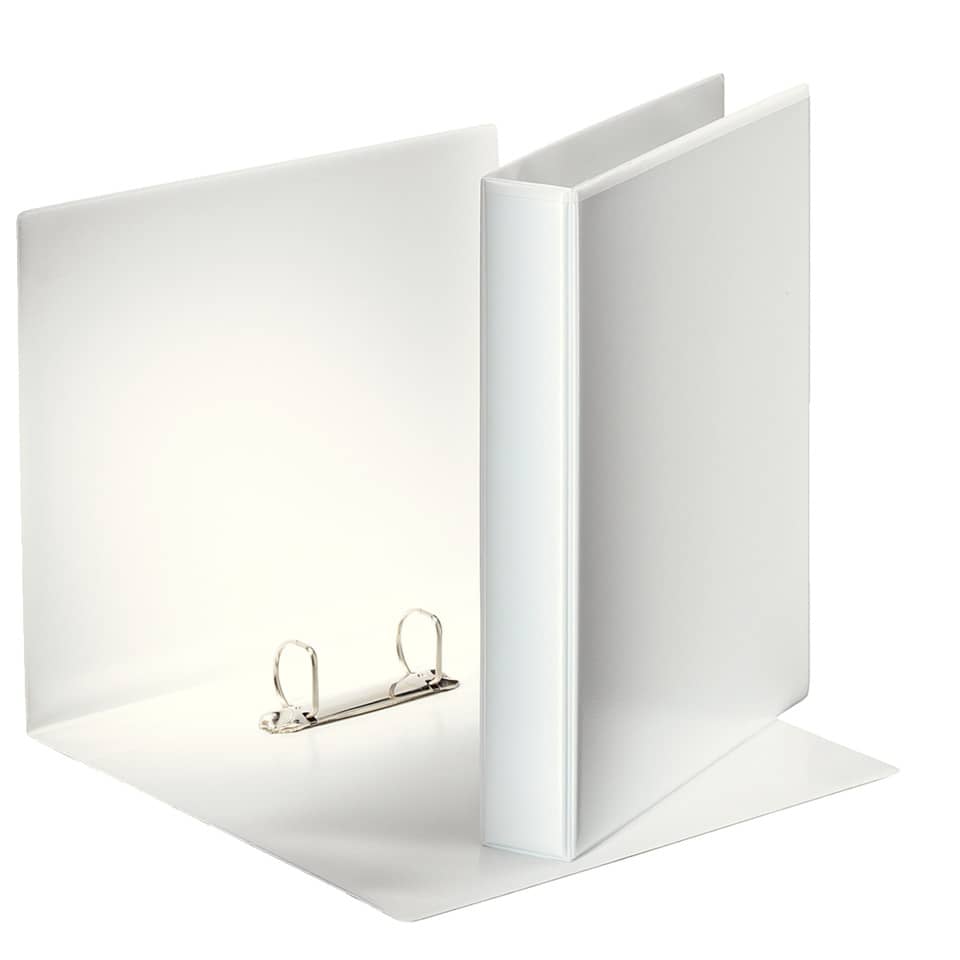 ringbinder, 3-ring, Ordner, Polypropylen, weiß