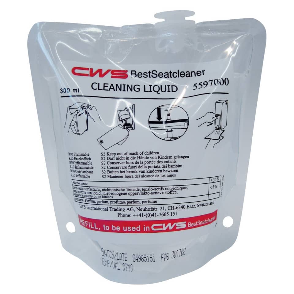 Reinigungsflüssigkeit, Flüssigkeit-Beutel, CWS BestSeatcleaner, Nachfüllbeutel, 500 ml