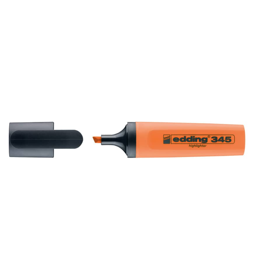 Highlighter, Marker, Orange, Chisel Tip, Edding 345