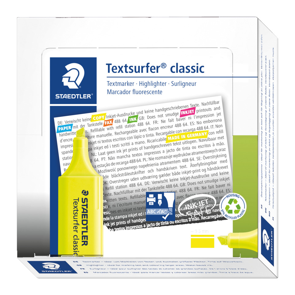 Textmarker, Marker, Textmarker classic, Highlighter, Leuchtende Tinte