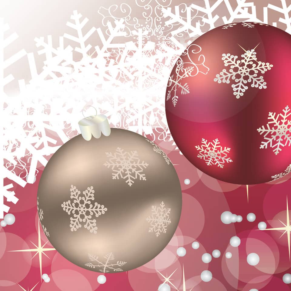 Weihnachtskugeln, Schneeflocken, Baumschmuck, Glanz, Ball Ornament