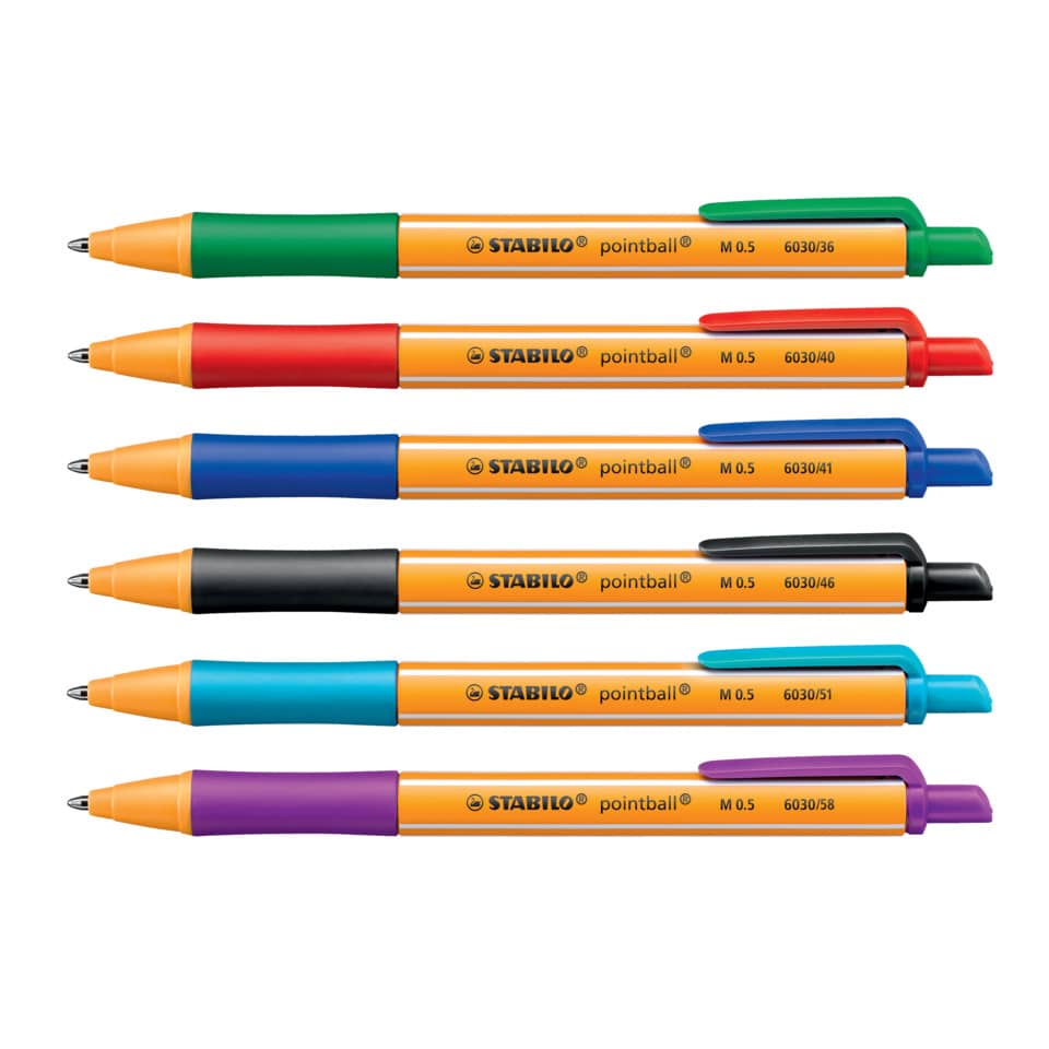 Stabilo, Pointball, Kugelschreiber, Filzstift, Mehrfarbig