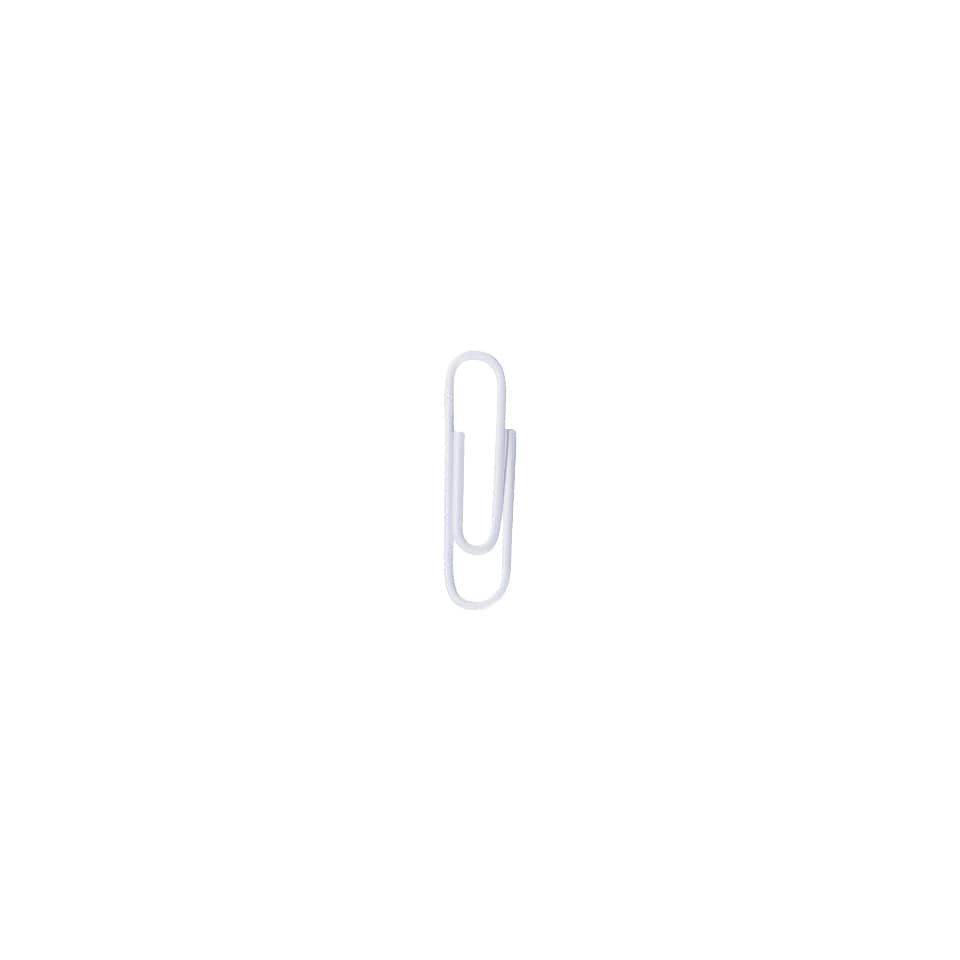 Clip, Büroklammer, oval, weiß, Metall
