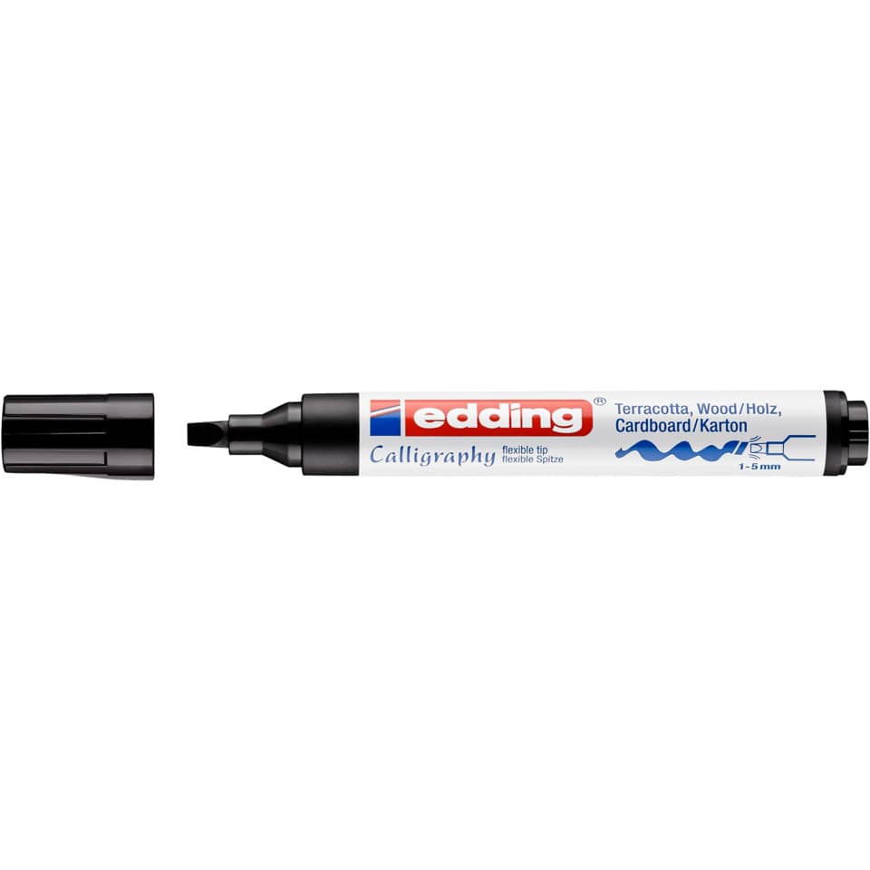 Marker, Calligraphy, Tip, White, Chisel tip