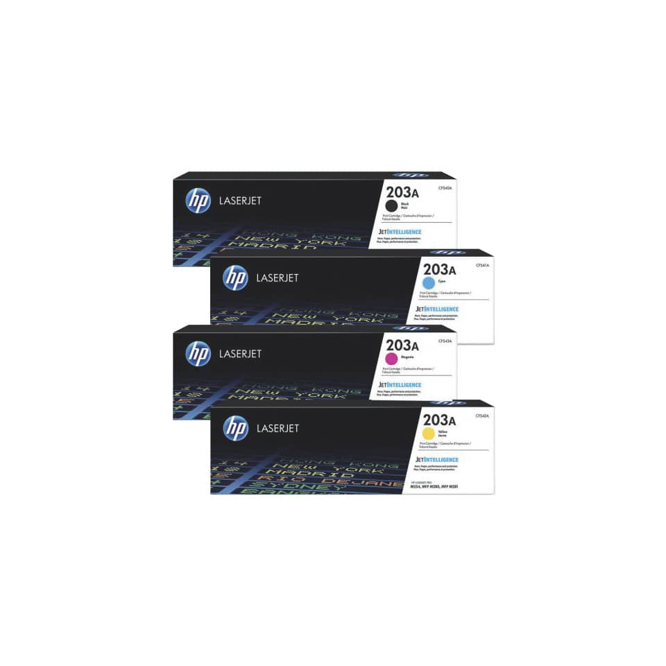 Laserjet, Tintenpatrone, HP, 203A, Schwarz/Colorful