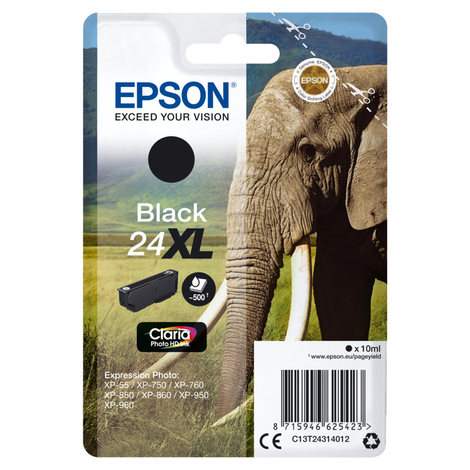 Tintenpatrone, Schwarz, XL-Patrone, EPSON, Schachtel?, Tintenpatrone, Black 24XL, Epson, XL-Tintenpatrone, Druckerzubehör