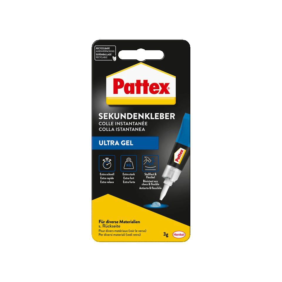 Sekundenkleber, Kleber, Ultra Gel, Kunststoffkleber, Schnellkleber