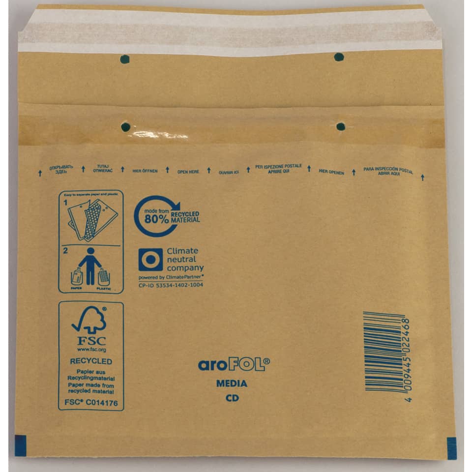 Luftpolstertasche Classic CD, 200x175mm, braun AROFOL 2FVAF000073