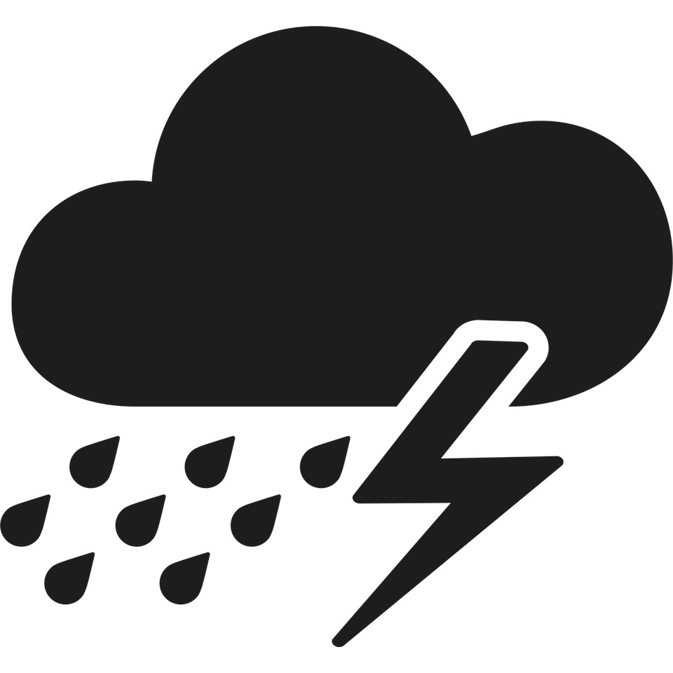 Regenwolke, Blitz, Wetterwarnung, Wolke mit Regen, Symbolbild Regen