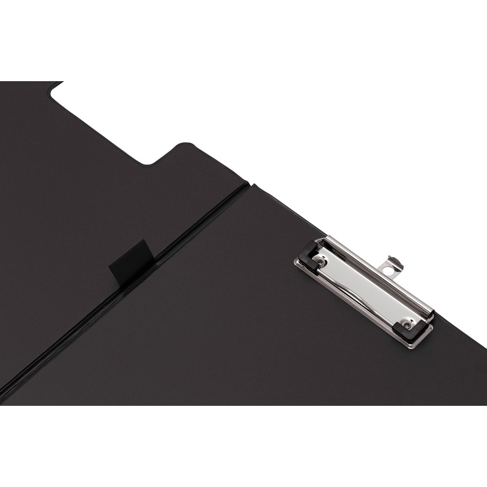 spiralbind, clipboard, metal clip, black binder, folder edge