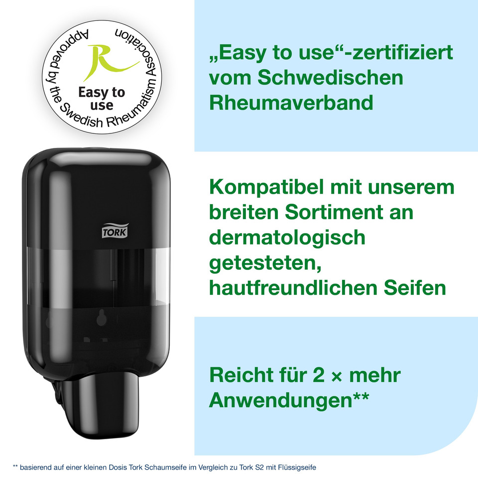 hand soap, Seifenspender, Wandmontage, schwarz, TORK