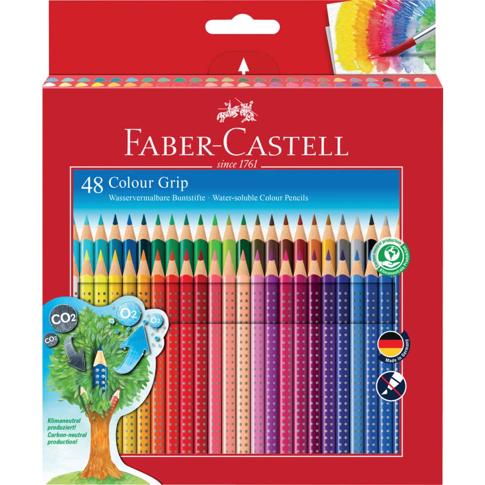 Buntstifte, Buntstiftkasten, Wasserlösliche Stifte, Aquarellstifte, 46 Farben