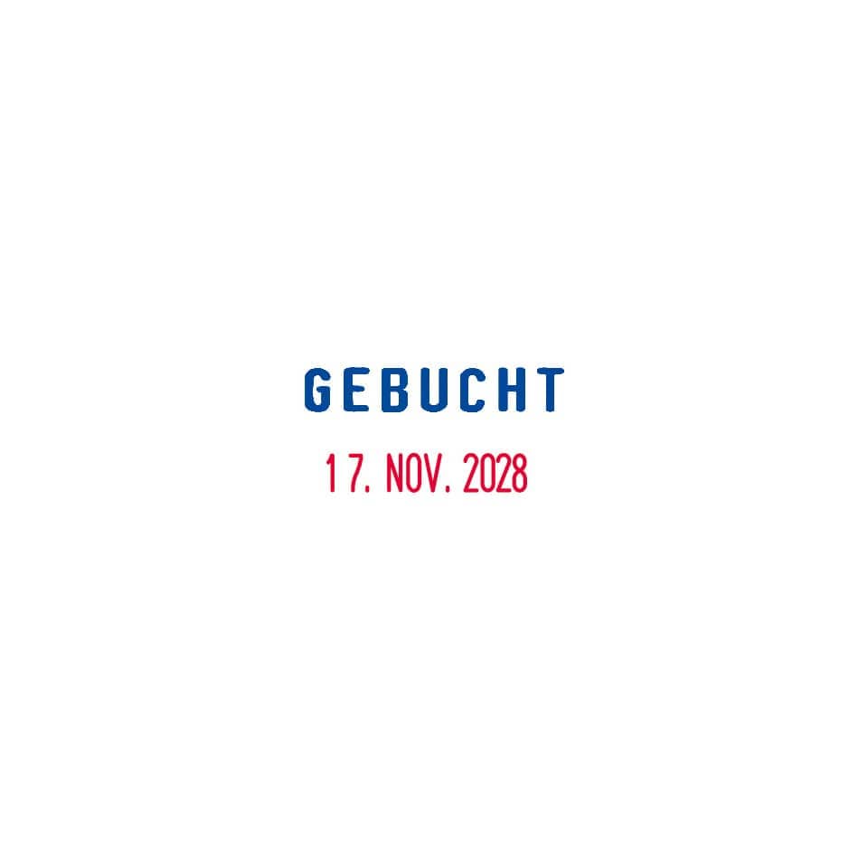 Gedruckt, Gebucht, Datum, Text, Label