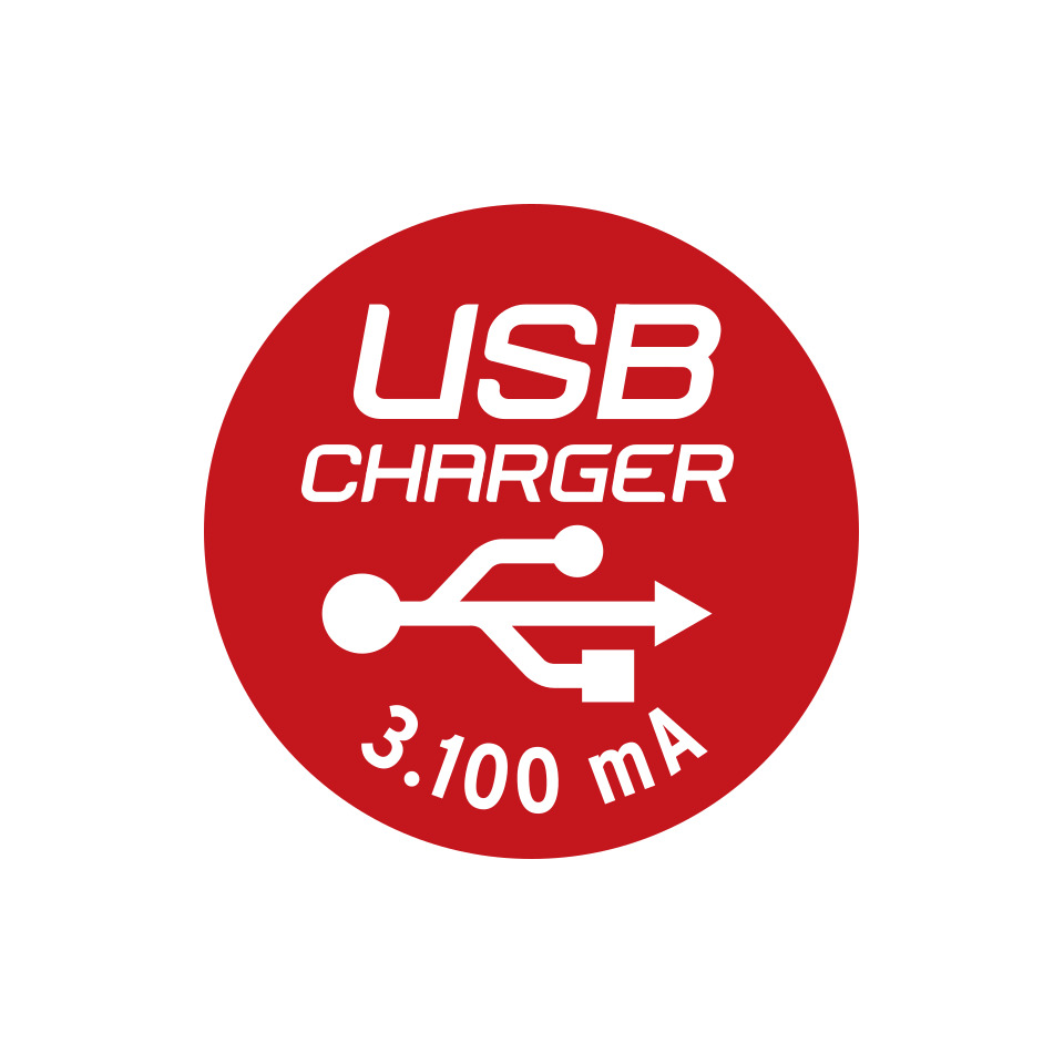 USB-C, Ladeanzeige, 3.100 mA, Kabel, Adapter
