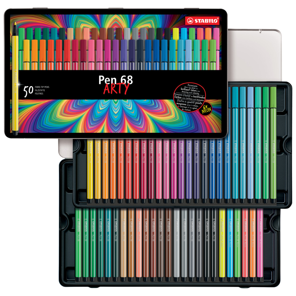 Acrylstiftset, Buntstifte, Kunstbedarf, Skizzenstifte, Stiftekasten