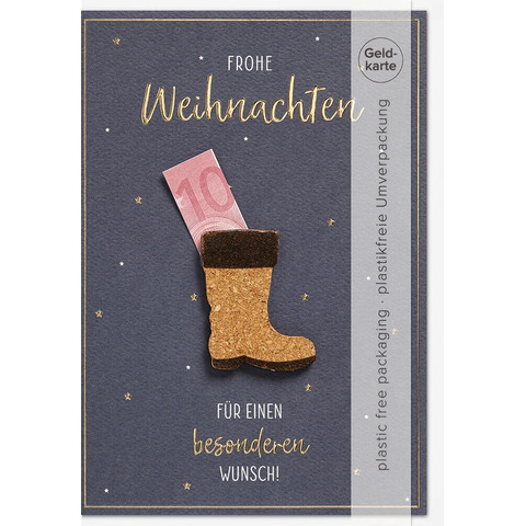 Weihnachtsgeldscheinkarte Moments Collection Stiefel PERLEBERG 7228405-2