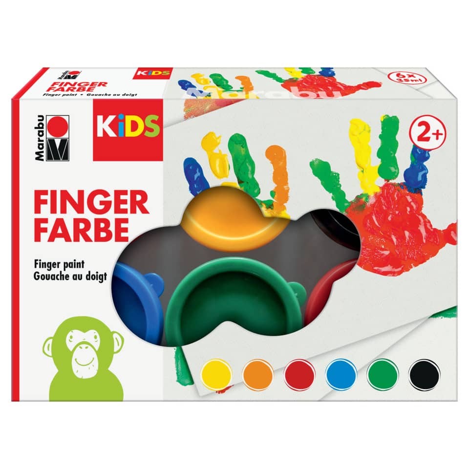 Fingerfarben, Kinder, Farbpalette, Fingerabdruck, Malset
