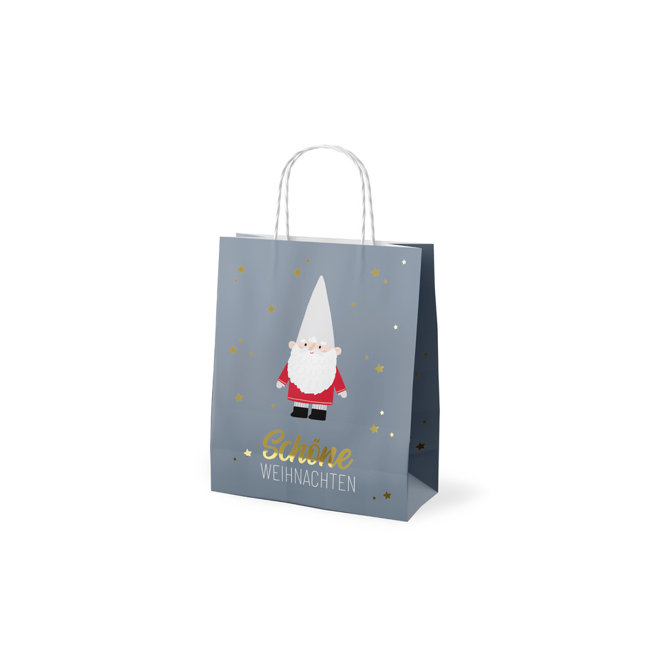 Geschenkverpackung, Weihnachtsdesign, Gnom, Beutel, Sichtbar