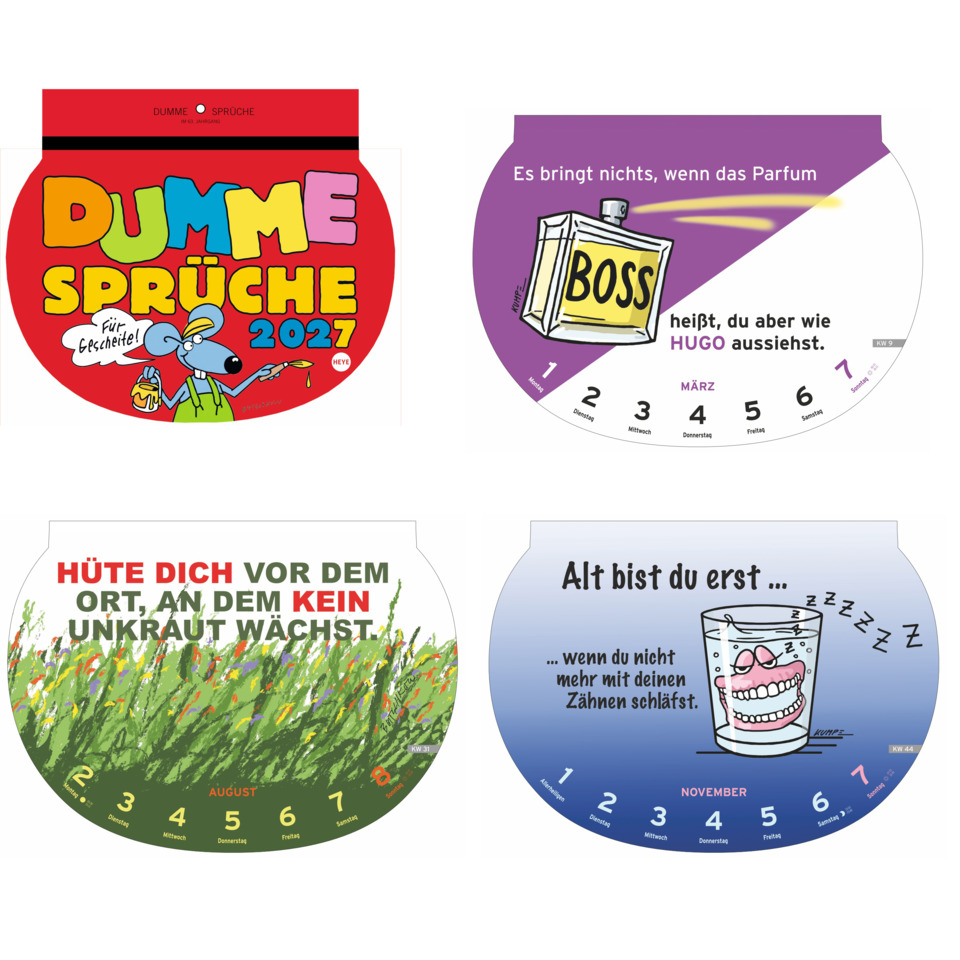 Kalenderbild, Wandkalender, Motivkalender, Humoriges Kalenderblatt, Monatstafel