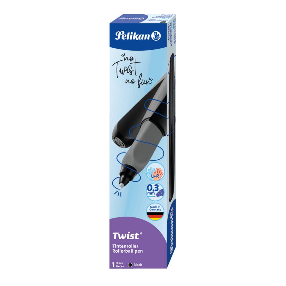 Tintenroller, Rollerball, 0,3 mm, Schwarz, Twist