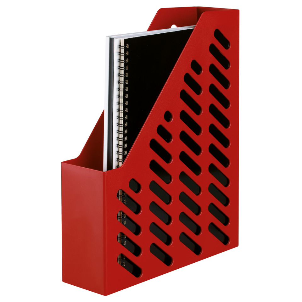 Schreibtisch-Ordner, Aktenordner, Rack, Lasercut-Design, rot