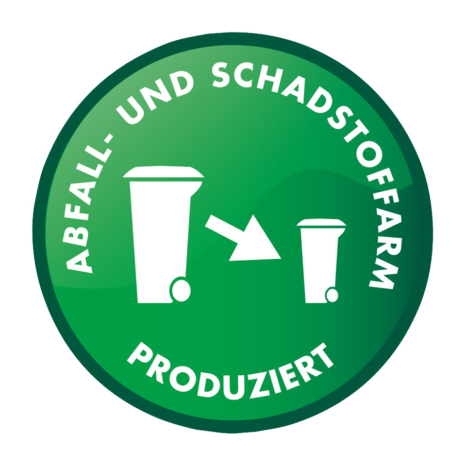 Abfalleimer, Müllbehälter, Recycling, Entsorgung, Grüner Sticker