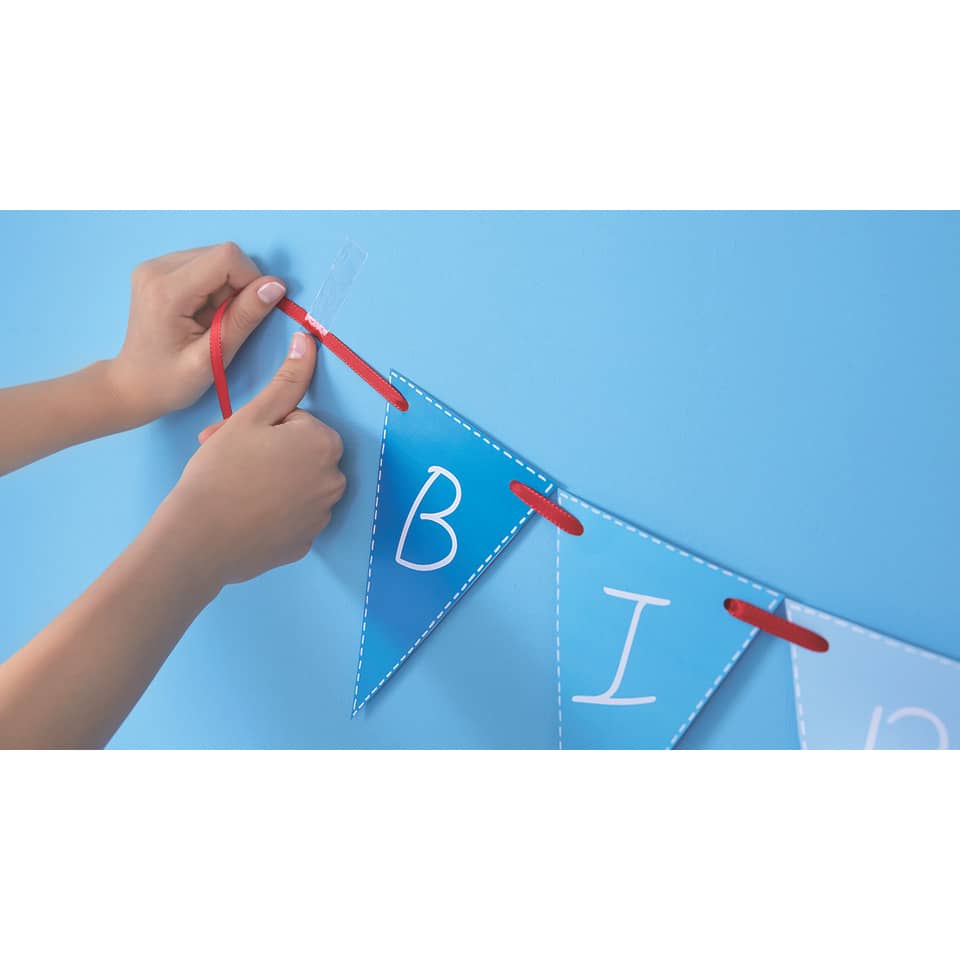 banner, paper flag, blue pennant, decor, garland
