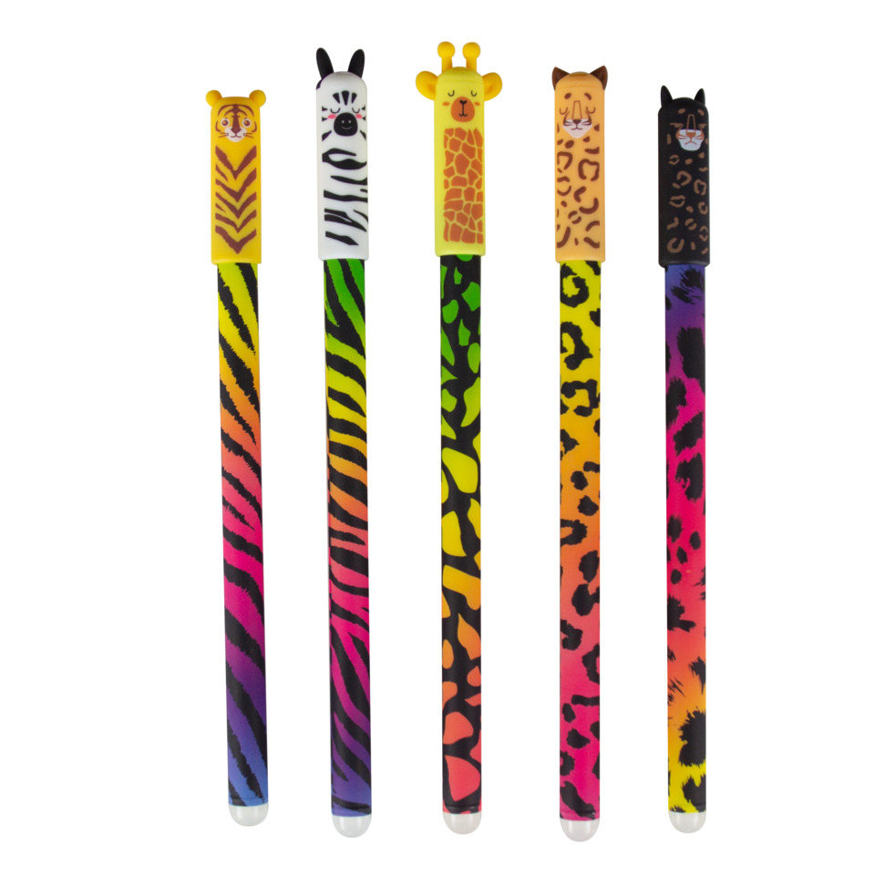 bunt-stift, tiermuster, zebra-stil, stifthalter, kugelschreiber-clip