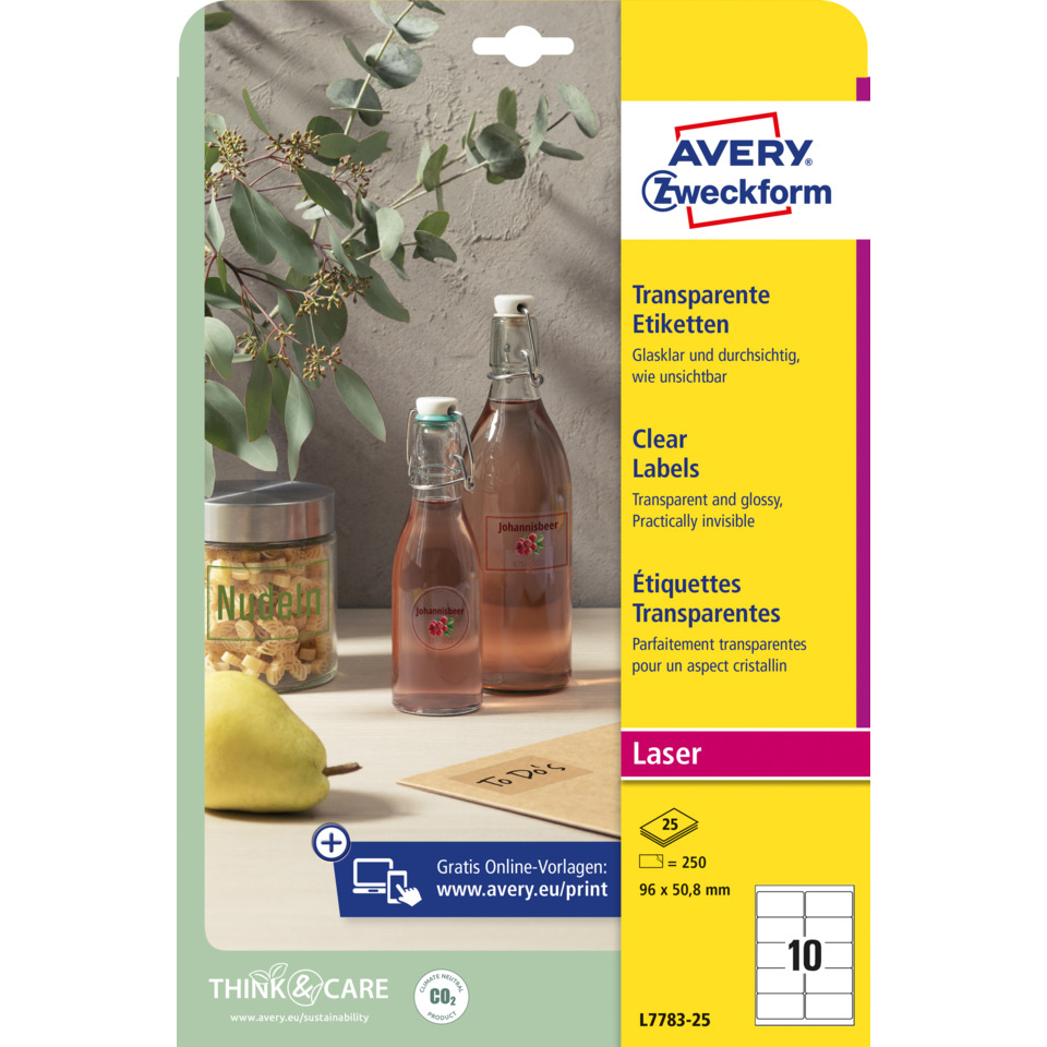 Glasflasche, Flaschenset, Transparente Etiketten, Laseretiketten, Avery Zweckform, Glasflasche, Sektflasche, Kleinglas, Etikett Transparent, Grüner Tee?