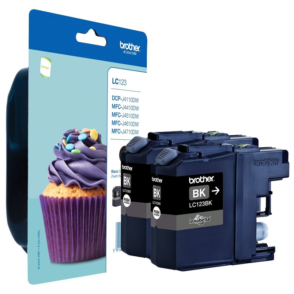 Tintenpatronen, BK-Tintenpatronen, LC123BK, Druckerpatronen, Schwarz-Tinte