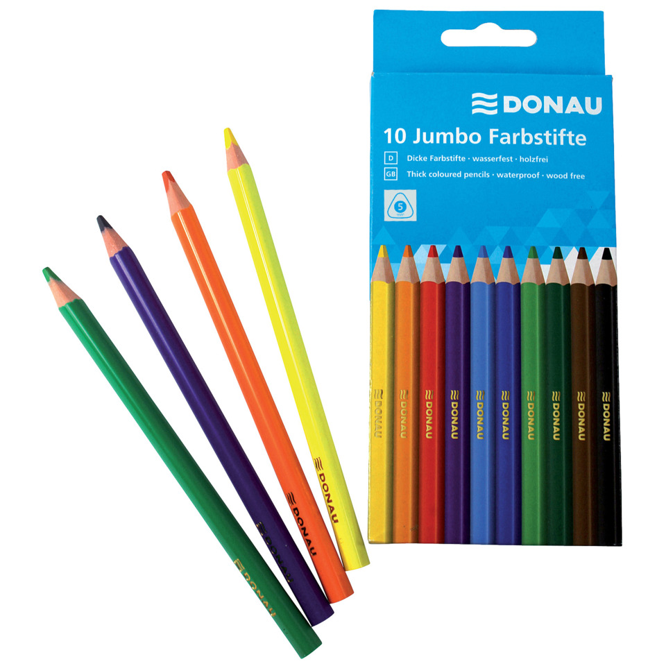 Buntstifte, Bleistifte, Farbstifte, 10er Pack, Holzstifte