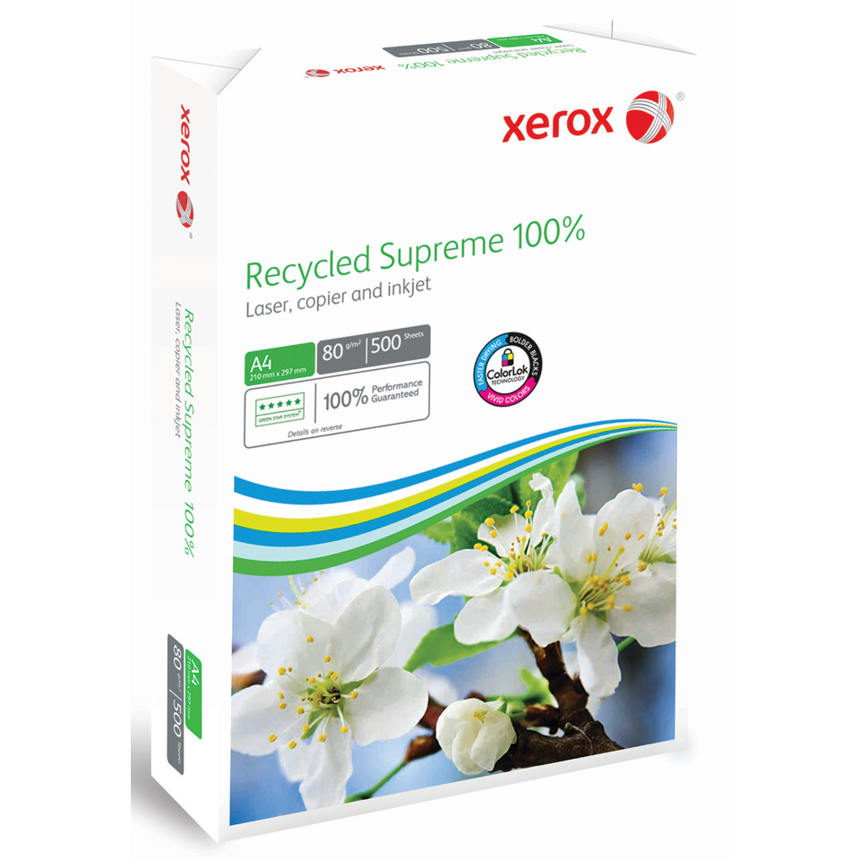 A4 Papier, recyceltes Papier, Laser-/Kopierpapier, 500 Blätter, 80 g/m², Kopierpapier, Papierbox, Recyclingpapier, A4, 1500Blatt