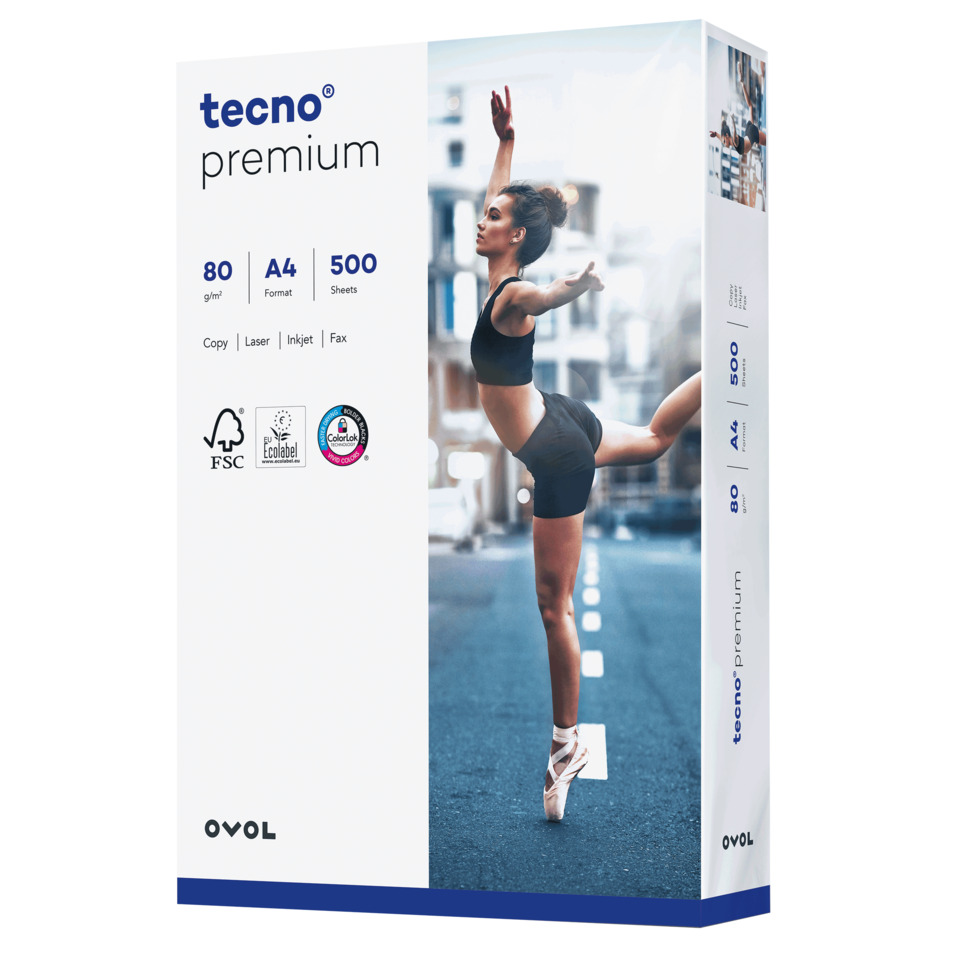 A4, Papier, 500 Blatt, Tecco Premium, Druckpapier
