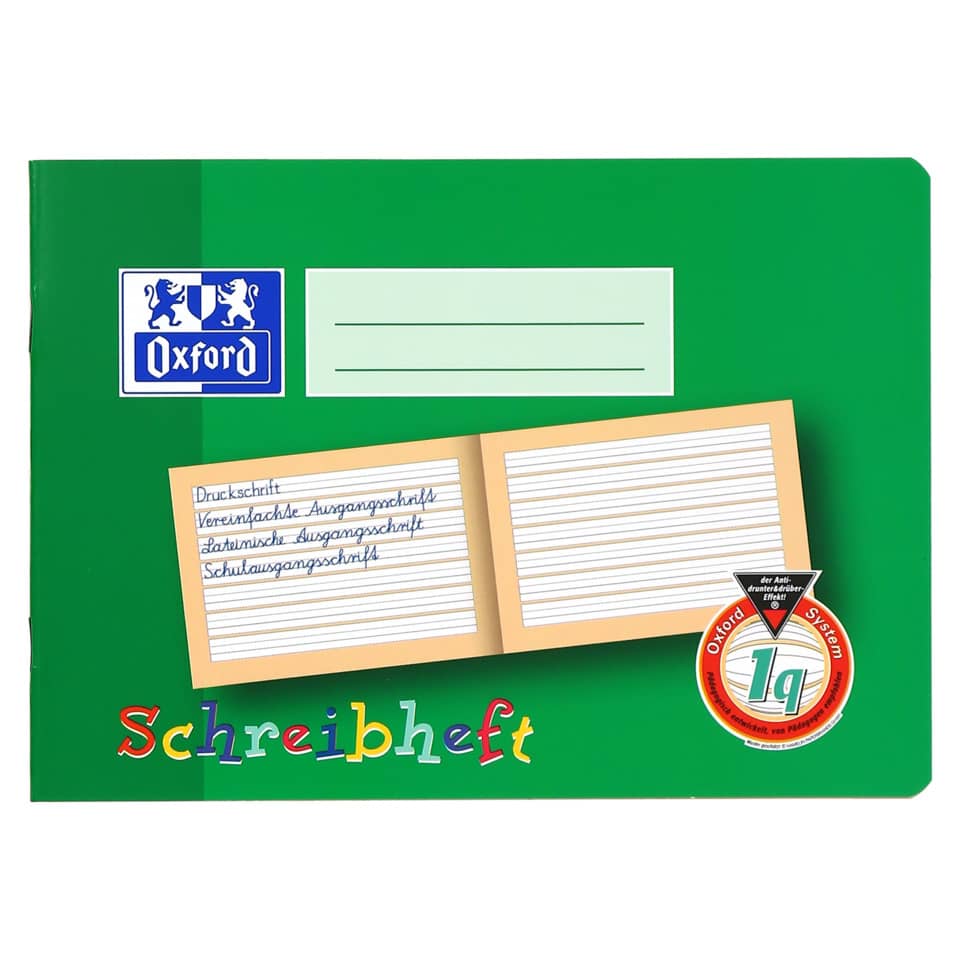 Schreibheft, Schreibblock, A5, grün, Lineatur
