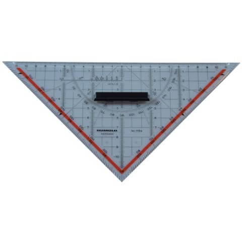 Zeichendreieck, transparenter Kunststoff, abnehmbarer Griff, 250 mm RUMOLD 1154