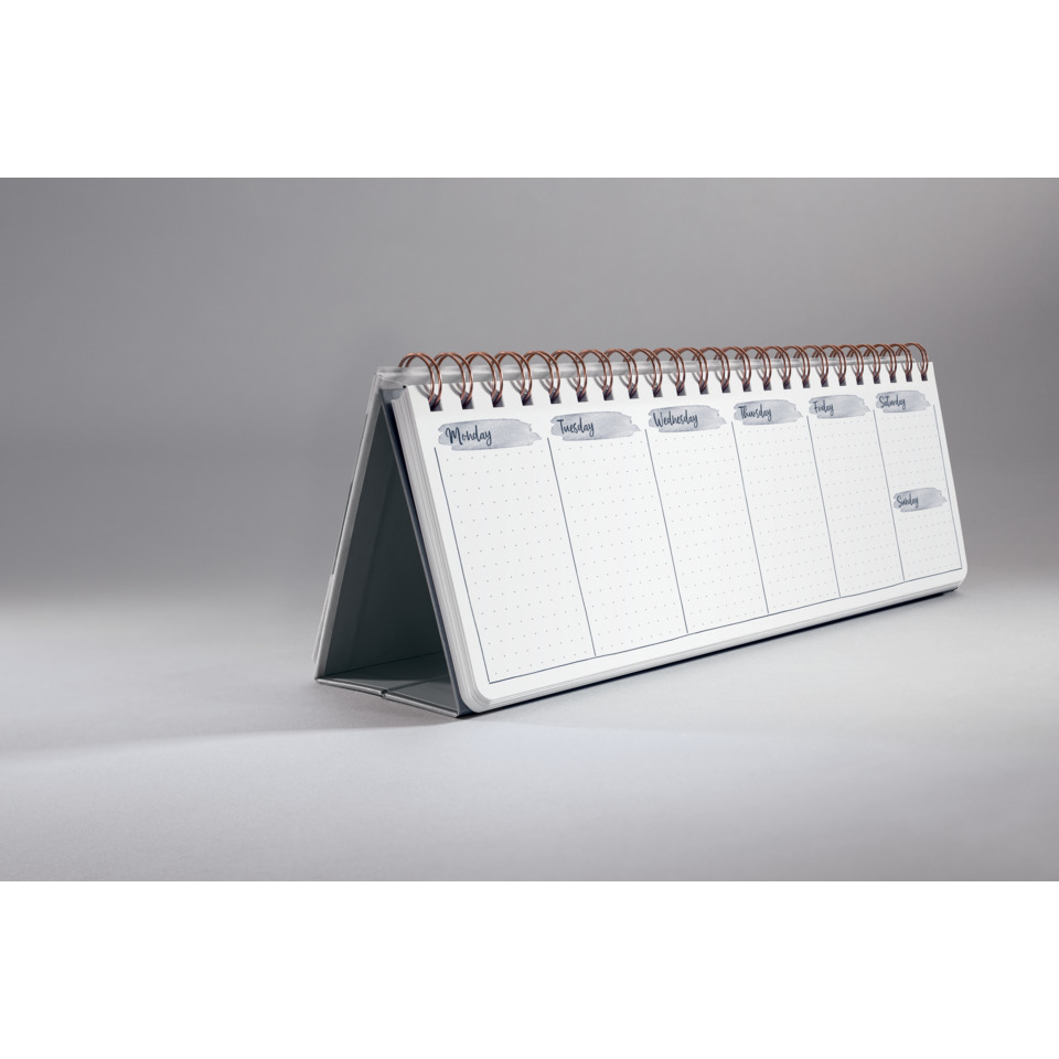 Tischkalender, Spiralbindung, Wochentage, Tagesplaner, Kleingrößer Kalender