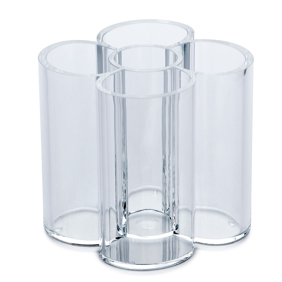 glas, vase, klar, zylinder, satz aus 5