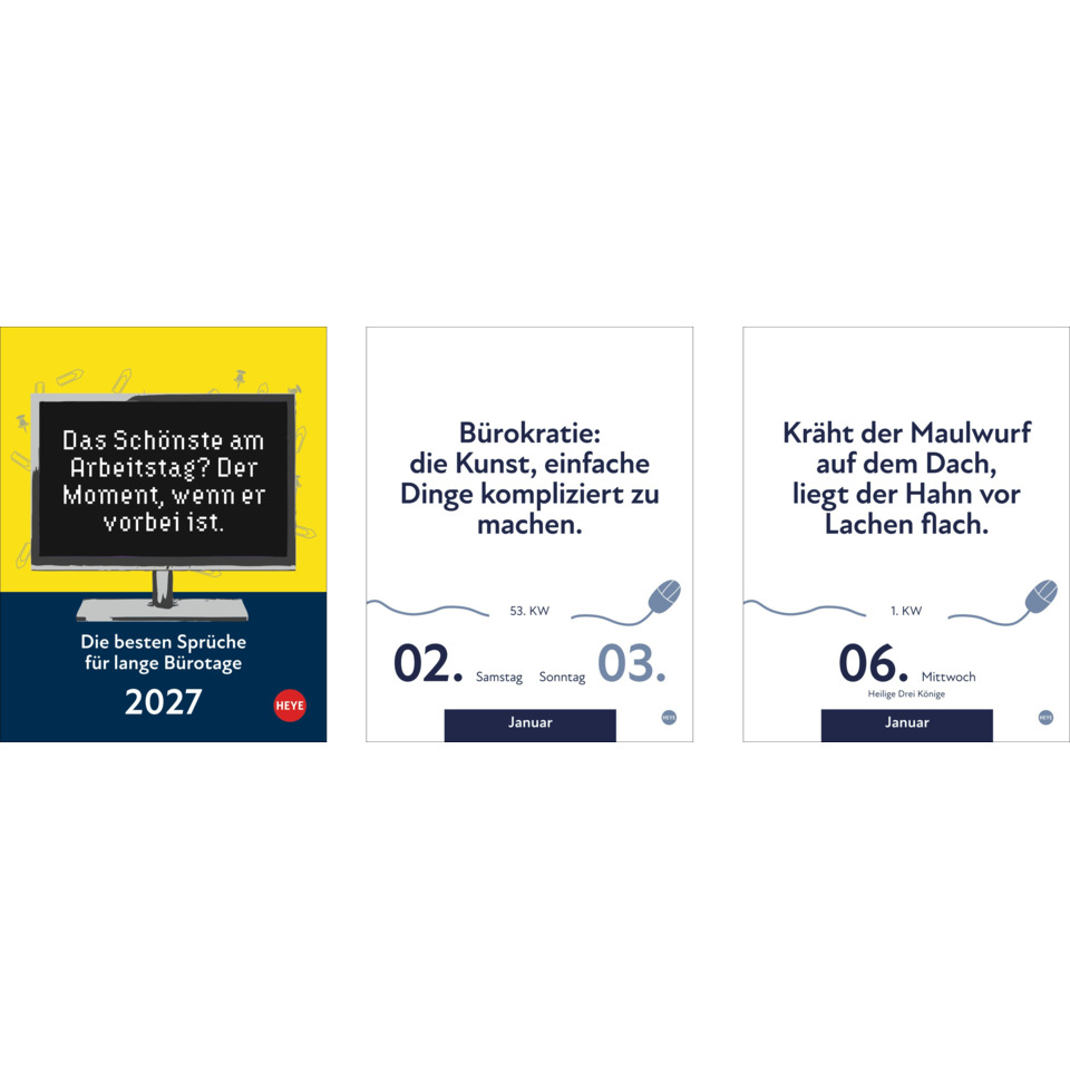 Kalender, Monatskalender, Januar, Büro/Kanban, Spruch
