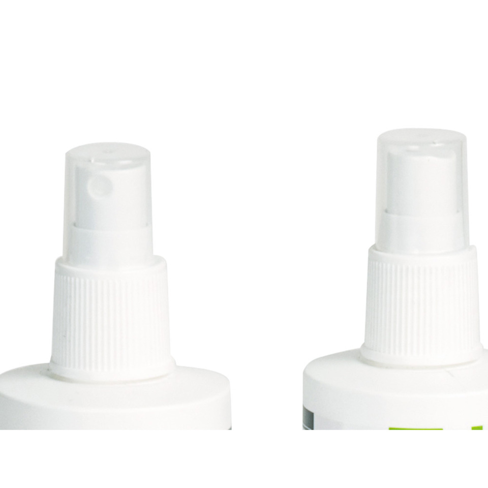 Sprühverschluss, Pumpspender, Flasche, Kunststoff, transparent